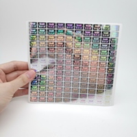 Autocollant adhésif holographique 3D couleur personnalisée, impression de logo de marque, effet laser holographique pour étiquette d'emballage de sécurité