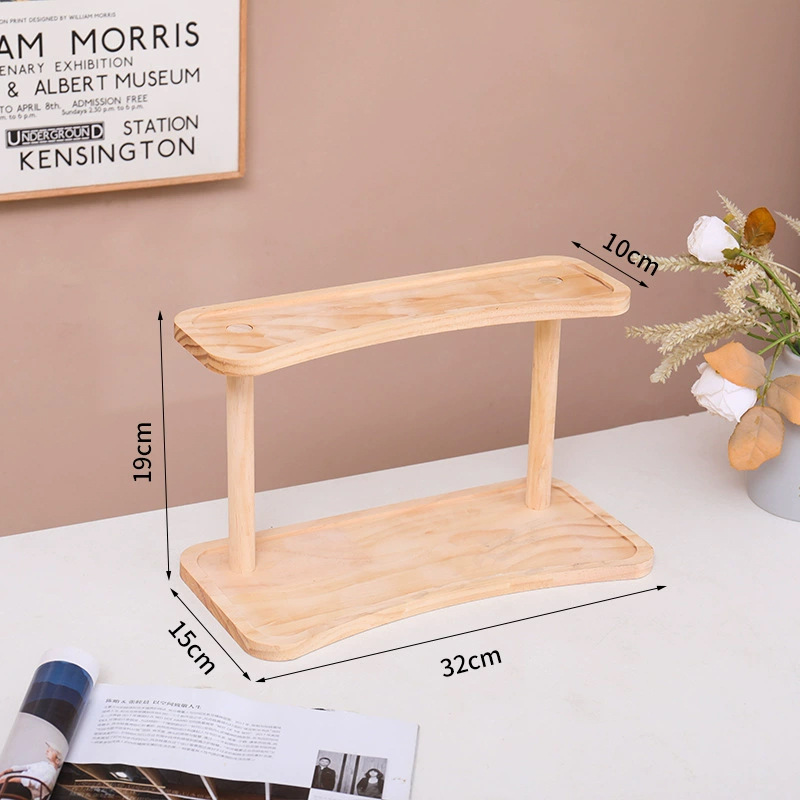 Two-tier, 30cm storage rack [Natural wood color]