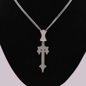 PENDENTIF ESTHÉTIQUE EN FORME D'ÉPÉE EN CROIX AVEC PETIT DIAMANT ROND DE LABORATOIRE EN ARGENT STERLING 925 POUR TOUTES LES OCCASIONS UNISEXES - Product Image 5