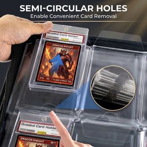 Classeur de cartes gradées FX à 6 pochettes, capacité 60 slabs, compatible PSA BGS SGC CGC, intérieur velours, étui de rangement premium pour cartes à collectionner - Product Image 5
