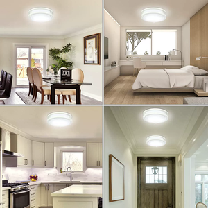 Hızlı teslimat çift halka tavan lambası 3CCT değiştirilebilir yüzeye monte dim nikel LED tavan ışık - Product Image 6