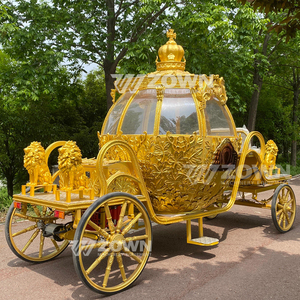 factory price Customizable golden Wedding Bridal Carriage Pumpkin Style Carriage Special Transportation - Product Image 2