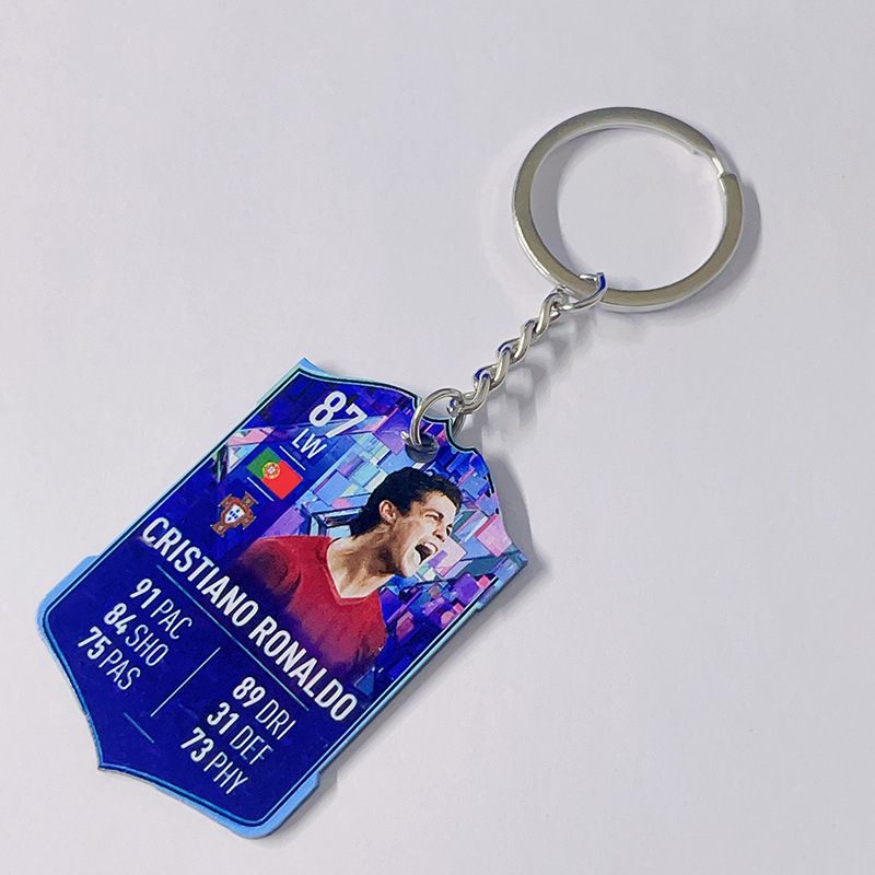 Football acrylic keychain (ronaldo portugal 87)