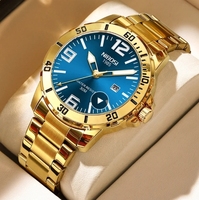 Montres à quartz étanches Nibosi 2589, vente en gros à bas prix, mode, affaires, luxe, bracelet en acier inoxydable, montre-bracelet pour homme