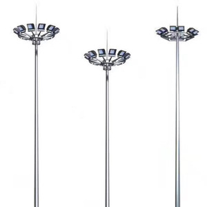 Precio de Fábrica, Poste de Luz Telescópico de Acero Galvanizado de 18m, 25m, 30m, 40m, Sistema de Elevación Telescópico, Poste de Luz de Gran Altura - Product Image 1