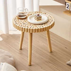 โต๊ะกาแฟและชาไม้สไตล์โมเดิร์นเรียบง่ายแบบชนบท เฟอร์นิเจอร์ห้องนั่งเล่นขนาดเล็กสำหรับตกแต่งห้องนอนและระเบียง - Product Image 3