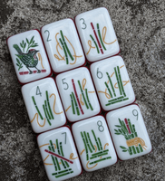 Tuiles de mahjong en acrylique personnalisées à 7 niveaux, motif « Walk With Me » sculpté, luxe, 160 pièces, mahjong américain