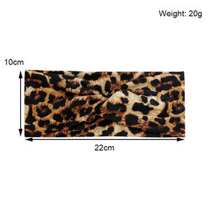 MIO mode sport Yoga bandeau Vintage léopard imprimé extensible bandeau croix noué bandeau coloré femmes large tête enveloppes - Product Image 5
