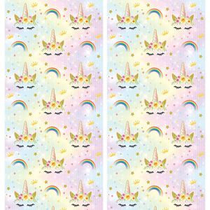 Cortina de Lluvia de Unicornio con Impresión Digital, Decoración Rectangular para Fiestas de Cumpleaños, Fondo para Eventos Infantiles, Cortina para Puerta, Decoración de Pared - Product Image 1