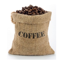 Sac en toile de Jute avec Logo personnalisé, sac à cordon cadeau, sac d'emballage de café en BeigeJute souple