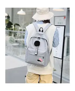 Kbw372 Hot xu hướng mới vải Vai Túi công suất lớn lá trang trí du lịch Ba lô thời trang sinh viên schoolbag đối với phụ nữ