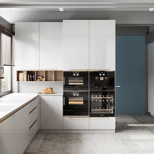 Pronto per il montaggio Rta MDF lacca grigio in legno massello Zofa armadio da <span class=keywords><strong>cucina</strong></span> moderna <span class=keywords><strong>lastra</strong></span> mobile da <span class=keywords><strong>cucina</strong></span> per la soluzione del progetto Dubai - Product Image 4