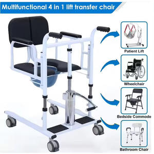 Chaise de transfert pour toilettes, élévateur pour patients avec fonction de toilette et de douche, fauteuil roulant pour personnes handicapées - Product Image 2
