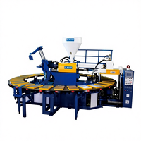 Machine de moulage par injection rotative à 1 couleur pour la fabrication de sandales, de tongs et de chaussures en plastique PVC et caoutchouc