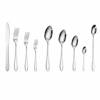 Ensemble d'ustensiles de table en acier inoxydable de qualité 410, poli miroir, réutilisable pour les hôtels, les restaurants, la restauration, vente en gros