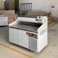 Comptoir de préparation alimentaire commercial en acier inoxydable de qualité supérieure, réfrigérateur pour la préparation de pizzas, table réfrigérée pour restaurant