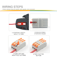 2-Kreis Inline-Verbinder 28-12 AWG Farbige Hebelverbinder Muttern Elektrische Steckverbinder Kabelklemmen Schnellverbinder Kompakte Verkabelung