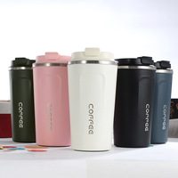 Tasse à café isolée 380ml 510ml, pour voyage, en acier inoxydable, bouteille Thermos, tasse thermique hertique pour garder au chaud/froid