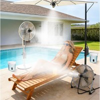 Système de pulvérisation basse pression F164 avec pompe pour parapluie extérieur Gazebo Golf Cart Filter Atomization Cooling PE