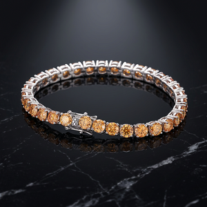 925 <b>Silver</b> Moissanite Tennis <b>Bracelet</b> D VVS Iced Gold Plated 3-6.5mm Moissanite Diamond Tennis Chain Moissanite <b>Bracelet</b> <b>Bangle</b> - Product Image 3