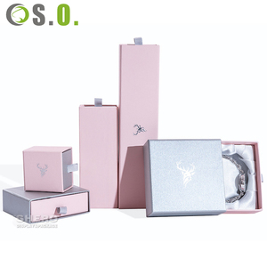 Premium Multi-size <b>Slide</b> Drawer Cardboard Jewelry Box Custom Ribbon Pull Tab Paper Packaging Box For Necklace - Product Image 2