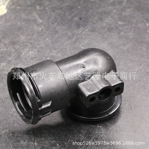 Conector de codo de plástico de 90 grados para sistema de calefacción de caldera de gas suspendida en pared, versión con orificio para sonda y versión sin orificio para sonda - Product Image 2