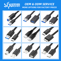 Câble de charge USB C SIPU, transfert de données haute vitesse 10 Gbps, charge rapide 60 W 3 A, cuivre pur pour ordinateurs portables, téléphones mobiles, appareils photo