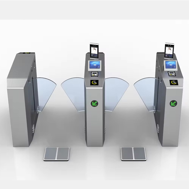 High-Speed RFID Swipe Card Access Control System Smart Workshop ESD Anti-Static Luxury Flap Turnstile Dual-core Brushless Motor