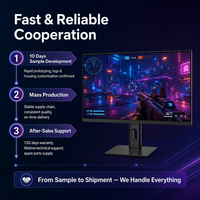 Monitor Gaming 27" QHD 300Hz Fast IPS 0.5ms 2560x1440 Layar Esports Grosir Partai Besar OEM Logo Kustom Harga Pabrik