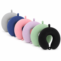 Oreiller de voyage en mousse à mémoire de forme personnalisé en usine, oreiller cervical souple en U, coussin de nuque portable pour accessoires de voyage en avion OEM ODM