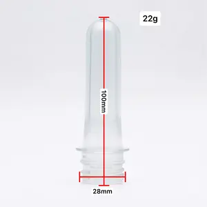 Sıcak satış gıda sınıfı 28mm PCO1810 uzun boyun 22g su şişesi ayı için Preform