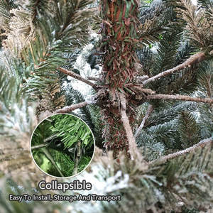 2023 a lancé un nouveau style décoré flocage arbre de noël pvc aiguille de pin arbre de noël en plastique mélangé - Product Image 5