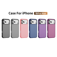 Coque 2-en-1 pour iPhone 18 17 16 Pro Max, dos plat et lisse en TPU+PC, avec bords latéraux antidérapants pour la caméra, anti-chute et anti-rayures