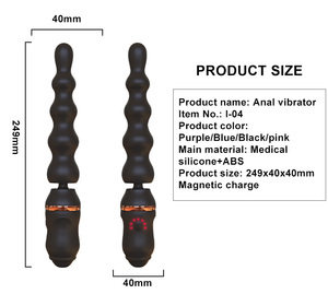 Mainan seks Anal masturbasi vagina wanita pemijat prostat pria steker bokong manik-manik Anal bergetar silikon untuk pria wanita orgasme - Product Image 2