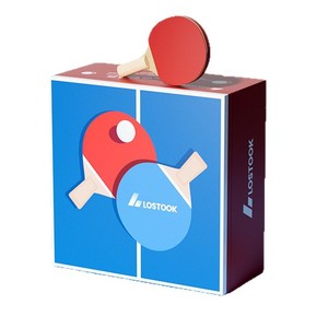 Lostook Ping Pong Paddle Set <b>Gift</b> <b>Box</b> Large <b>Small</b> Durable Wood Material For Children Indoor Sports - Product Image 1