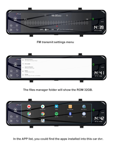 Z70 <span class=keywords><strong>Android</strong></span> 8.1 2 + 32G Espelho DVR Car com 1080p Resolução WIFI Navegação GPS 12 polegadas Touch Screen Remote on App 4G Black Box - Product Image 3