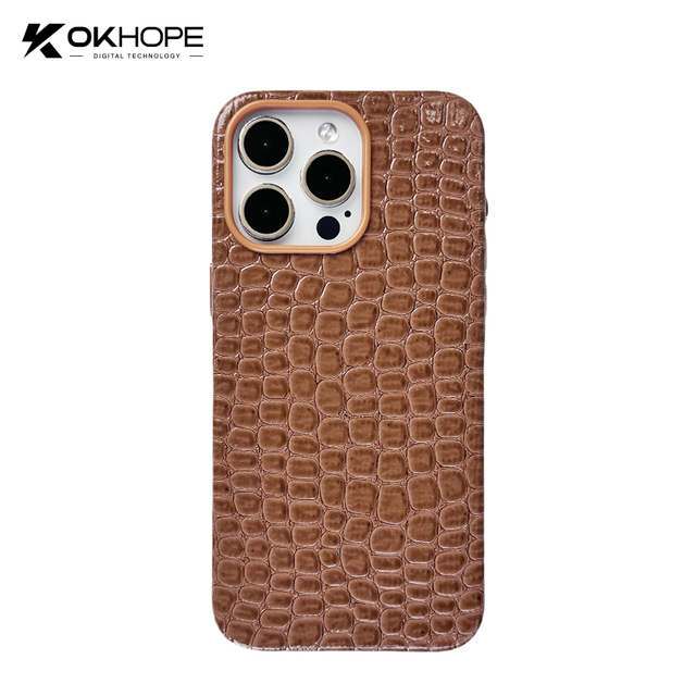Luxury Crocodile Texture PU Leather Phone Case for IPhone17 16 15 14 13 12 Pro Max Shockproof Protective Back Cover