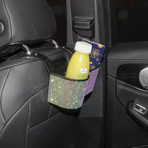 Organizadores de coche impermeables multifuncionales, soporte para respaldo de asiento con diseño colgante de diamante, bolsa de basura y caja de almacenamiento de escombros - Product Image 6