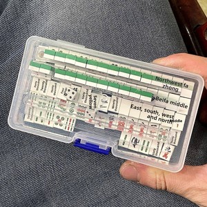 Mini blocs de construction en plastique créatifs, compatibles avec les micro-particules, jeu de cartes <span class=keywords><strong>Mahjong</strong></span> portable pour voyage en extérieur, ensemble complet - Product Image 3