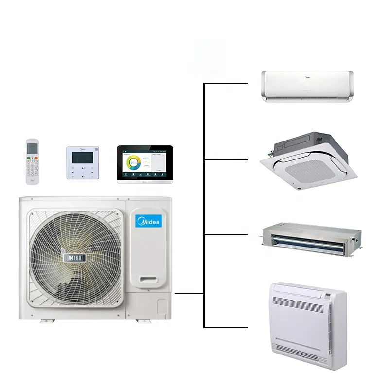 Gmv6 Vrf 2.8kw5.6kwインバーター220v一方向カセットセントラルエアコン屋内ユニットセントラルクーリングエアコンダクト