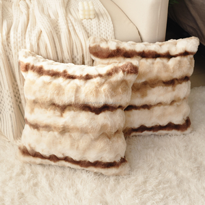 Housse de Coussin Dégradé de Couleurs en Fourrure de <span class=keywords><strong>Lapin</strong></span> de Luxe, Moderne et Tendance, pour Salon et Bureau – Vente Chaude du Fabricant - Product Image 2