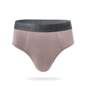 Logotipo personalizado de bambú hombres breve Color sólido comodidad diaria alta calidad láser Logo hombres Ropa interior Calzoncillos con venta al por mayor - Product Image 2