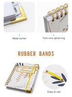Carnets personnalisables à spirale avec couverture en papier A4/A5/A6/B6, agenda hebdomadaire Happy Planner, impression de livre de planification avec boîte – Nouveauté 2027