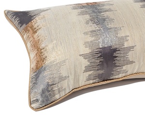 12x20 Pollici Oro <span class=keywords><strong>Grigio</strong></span> SatinTextured Lombare Copertura del Cuscino di Tiro Rettangolo Cassa a Cuscino di Lusso Moderno Geometrico <span class=keywords><strong>Cuscini</strong></span> Decorativi - Product Image 2