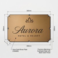 Panneau de signalisation professionnel en aluminium découpé au laser, durable et personnalisé, pour la navigation dans les couloirs de complexe hôtelier et les portes d'hôtel
