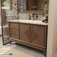 2025 OEM Juerte Meilleures ventes Ensemble de meuble-lavabo moderne pour salle de bain avec meuble de rangement, miroir, lavabo, robinet et éléments en cuivre