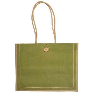 Sac de courses en gros, sac de plage en toile de jute avec poignée, sac en jute - Product Image 1