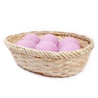 Lot de 6 balles de séchage en laine biologique faites à la main (feutrage humide) douces, respectueuses de la peau, pour usage thermique, en laine de Nouvelle-Zélande, taille XL, Asterisk