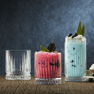 Verre à whisky à rayures créatives en gros, verre à bière épais à coupe diamant, verre à whisky en cristal - Product Image 4