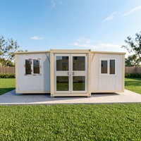 Maison conteneur Jrx pour trois personnes - Design moderne du milieu du siècle, étanche et résistant à l'usure, installation rapide, personnalisable, double aile